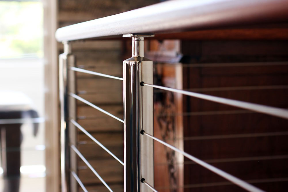 Timber and Stainless Steel Wire Balustrade for Patio